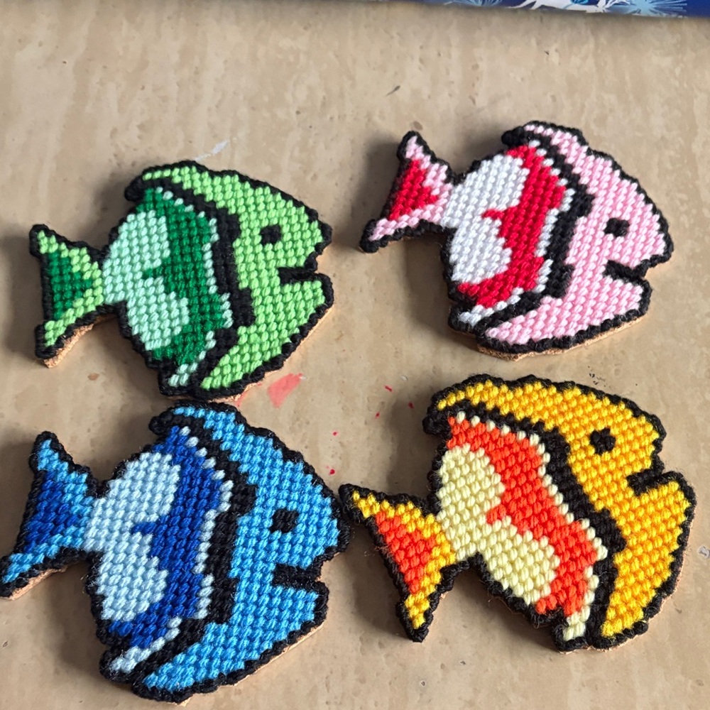 Vibrant Fish-Shaped coasters